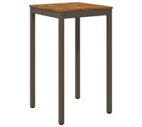 vidaXL Mesa de Bar para Jardín Natural y Café 60 x 60,5 x 105 cm