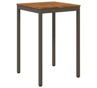 vidaXL Mesa de Bar para Jardín Natural y Café 70 x 68,5 x 105 cm
