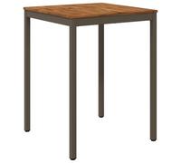 vidaXL Mesa de Bar para Jardín Natural y Café 80 x 80,5 x 105 cm
