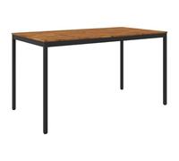 vidaXL Mesa de Bar para Jardín Natural y Negro 196 x 100,5 x 105 cm