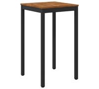 vidaXL Mesa de Bar para Jardín Natural y Negro 60 x 60,5 x 105 cm