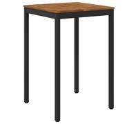 vidaXL Mesa de Bar para Jardín Natural y Negro 70 x 68,5 x 105 cm