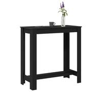 vidaXL Mesa de Bar Roble Negro 102 x 50 x 103.5 cm, Mesa Bar Rectangular, Alta para Interiores, Mobiliario Chic, Centro Minimalista, Espacio para Socializar