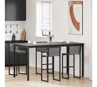 vidaXL Mesa de barra de pie 2 uds. Madera de ingeniería Rectangular