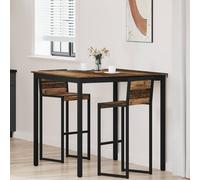 vidaXL Mesa de barra de pie Madera de ingeniería Cuadrado