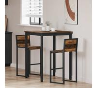 vidaXL Mesa de barra de pie Madera de ingeniería Cuadrado