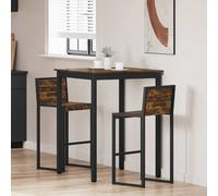 vidaXL Mesa de barra de pie Madera de ingeniería Cuadrado