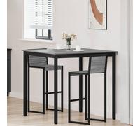 vidaXL Mesa de barra de pie Madera de ingeniería Cuadrado