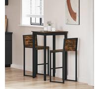 vidaXL Mesa de barra de pie Madera de ingeniería Cuadrado