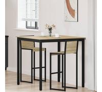 vidaXL Mesa de barra de pie Madera de ingeniería Cuadrado