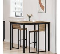 vidaXL: Mesa auxiliar de madera contrachapada, forma cuadrada