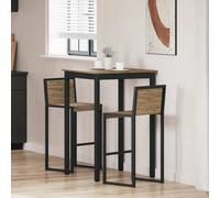 vidaXL Mesa de barra de pie Madera de ingeniería Cuadrado