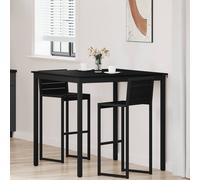 vidaXL Mesa de barra de pie Madera de ingeniería Cuadrado
