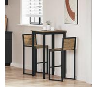 vidaXL Mesa de barra de pie Madera de ingeniería Cuadrado