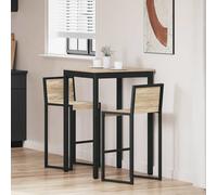 vidaXL Mesa de barra de pie Madera de ingeniería Cuadrado