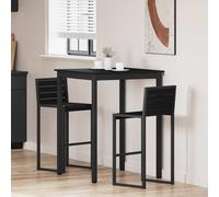 vidaXL Mesa de barra de pie Madera de ingeniería Cuadrado