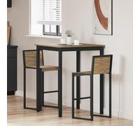 vidaXL Mesa de barra de pie Madera de ingeniería Cuadrado