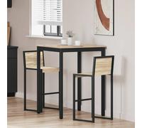 vidaXL: Mesa auxiliar de madera contrachapada, forma cuadrada