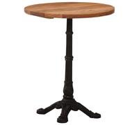 vidaXL Mesa de bistró Ø60x76 cm en material Madera de mango rugosa/madera maciza de acacia | estructura resistente ideal para salón dormitorio o estudio