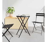 vidaXL Mesa de Bistró Antracita Ø 50 x 71 cm | Se pliega fácil para guardar y transportar, Estructura de acero sólida que aguanta,