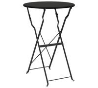 vidaXL Mesa de Bistró Antracita Ø 50 x 71 cm | Se pliega fácil para guardar y transportar, Estructura de acero sólida que aguanta,