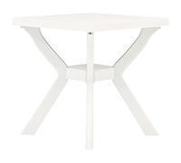 vidaXL Mesa de Bistró Centro Exterior Mueble Escritorio Aire Libre Decoración Restaurante Comedor Tablero Balcón de Plástico Blanco