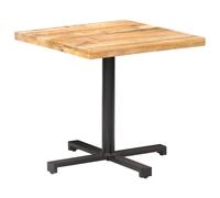 vidaXL Mesa de bistró cuadrada madera de mango rugosa 80x80x75 cm
