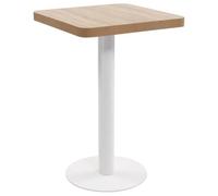 vidaXL Mesa de Bistró de Cafetería Bar Comedor Restaurante Hogar Terraza Balcón Patio Jardín Decoración Fácil de Limpiar MDF Marrón Claro