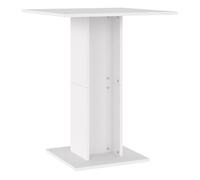 vidaXL Mesa de bistró de madera contrachapada blanco 60x60x75 cm