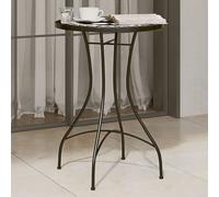vidaXL Mesa de bistró de mosaico cerámica negro y blanco Ø50x70 cm