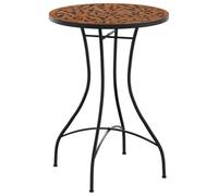 vidaXL Mesa de bistró Mosaico cerámica Terracota Ø50x70 cm para balcón, patio y aire libre
