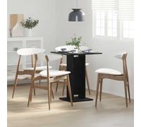 vidaXL Mesa de bistró de roble negro de 60x60x75 cm, fabricada en madera de ingeniería