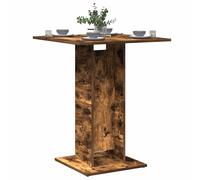 vidaXL Mesa de bistró madera contrachapada roble ahumado 60x60x75 cm