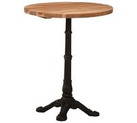 vidaXL Mesa de bistró Ø60x76 cm en material Madera de mango rugosa/madera maciza de acacia | estructura resistente ideal para salón dormitorio o estudio
