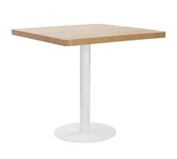 vidaXL Mesa de bistró MDF marrón claro 80x80 cm