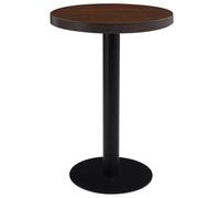 vidaXL Mesa de bistró MDF marrón oscuro 60 cm
