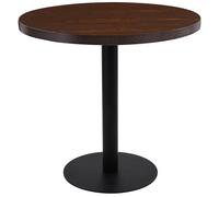 vidaXL Mesa de bistró MDF marrón oscuro 80 cm en color marrón oscuro y negro/marrón claro y blanco/marrón claro y negro | estructura resistente ideal para salón dormitorio o estudio