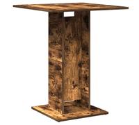 vidaXL Mesa de Bistró Mesita Bar Pub Restaurante Cafetería Comedor Cocina Terraza Balcón Muebles Madera Contrachapada Roble Ahumado 60x60x75 cm