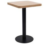 vidaXL Mesa de Bistró Mueble de Comedor Bar Barra Cafetería Restaurante Jardín Exterior Terraza con Tabla Rectangular MDF Marrón Claro 50x50cm