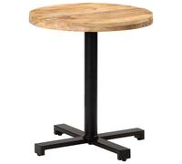 vidaXL Mesa de bistró de madera de mango rugosa en dimensiones 60 x 60 x 75 cm/70 x 70 x 75 cm/Ø 80 x 75 cm y más | estructura resistente ideal para salón dormitorio o estudio