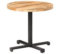 vidaXL Mesa de bistró redonda madera de mango rugosa Ø80x75 cm
