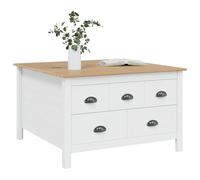 vidaXL Mesa de café Hill con cajón 79,5x79,5x49 cm diseño minimalista marrón miel