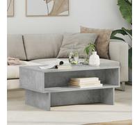 vidaXL Mesa de Café Gris Concreto 80 x 46 x 35 cm Madera de ingeniería