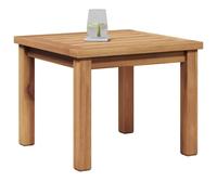 vidaXL Mesa de Café Marrón 45 x 45 x 36 cm Madera de Teca Maciza, Mesa de café de Teca Moderna para jardín y terraza, Muebles Exteriores funcionales, diseño contemporáneo, líneas limpias