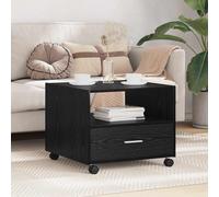 vidaXL Mesa de Café Roble Negro 55 x 55 x 45cm Madera de ingeniería