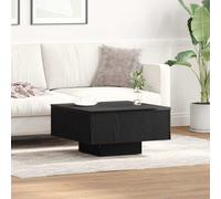 vidaXL Mesa de Café Roble Negro 60 x 60 x 31,5 cm Madera de ingeniería