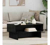 vidaXL Mesa de Café Roble Negro 80 x 46 x 35 cm Madera de ingeniería