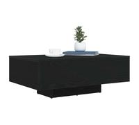 vidaXL Mesa de Café Roble Negro 85 x 55 x 31 cm Madera de ingeniería, Mesa de Café Moderna, Mueble Elegante, Estilo Multifuncional, con Luces LED