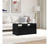 vidaXL Mesa de Café Roble Negro 90 x 50 x 45 cm Madera de ingeniería