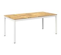 vidaXL Mesa de Cena de jardín Blanco 147 x 88,5 x 75 cm